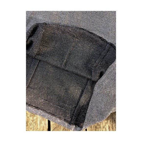 SOLD 90s Silver Metallic Sleeveless Crop Top Tinsel Sparkle Shimmer Silver Lamé - Picture 8 of 8